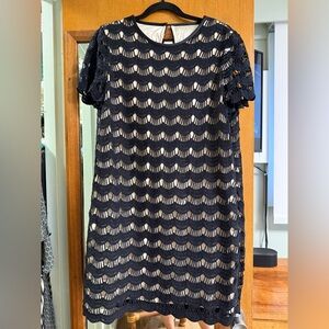 Kate Spade Black and Cream Lace Mini Dress